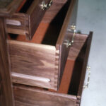 walnut des drawers