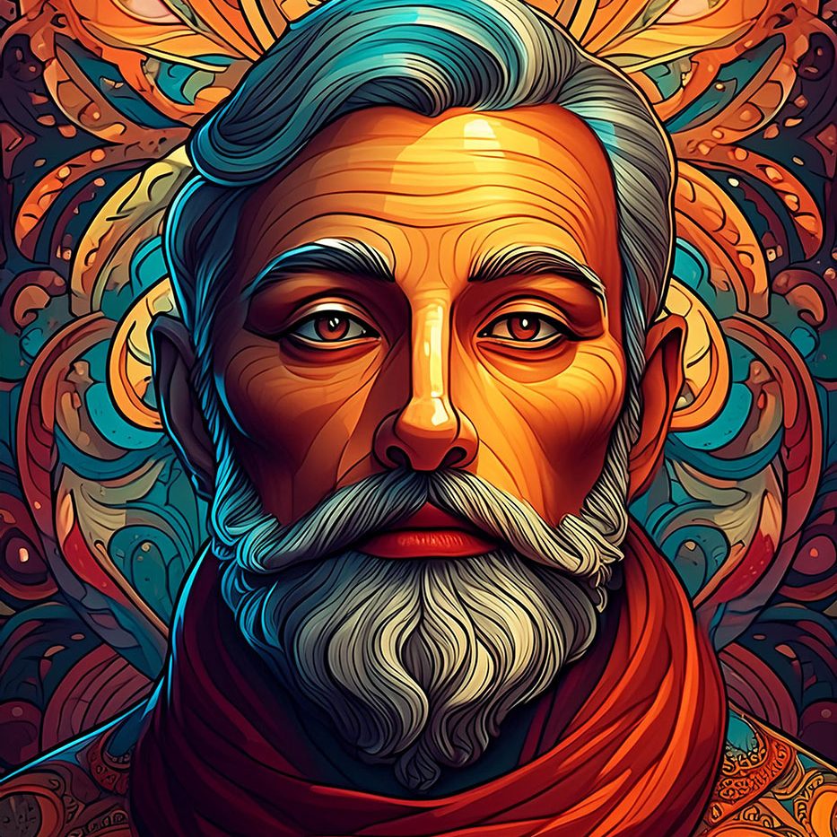 portrait with paisley pattern-sm